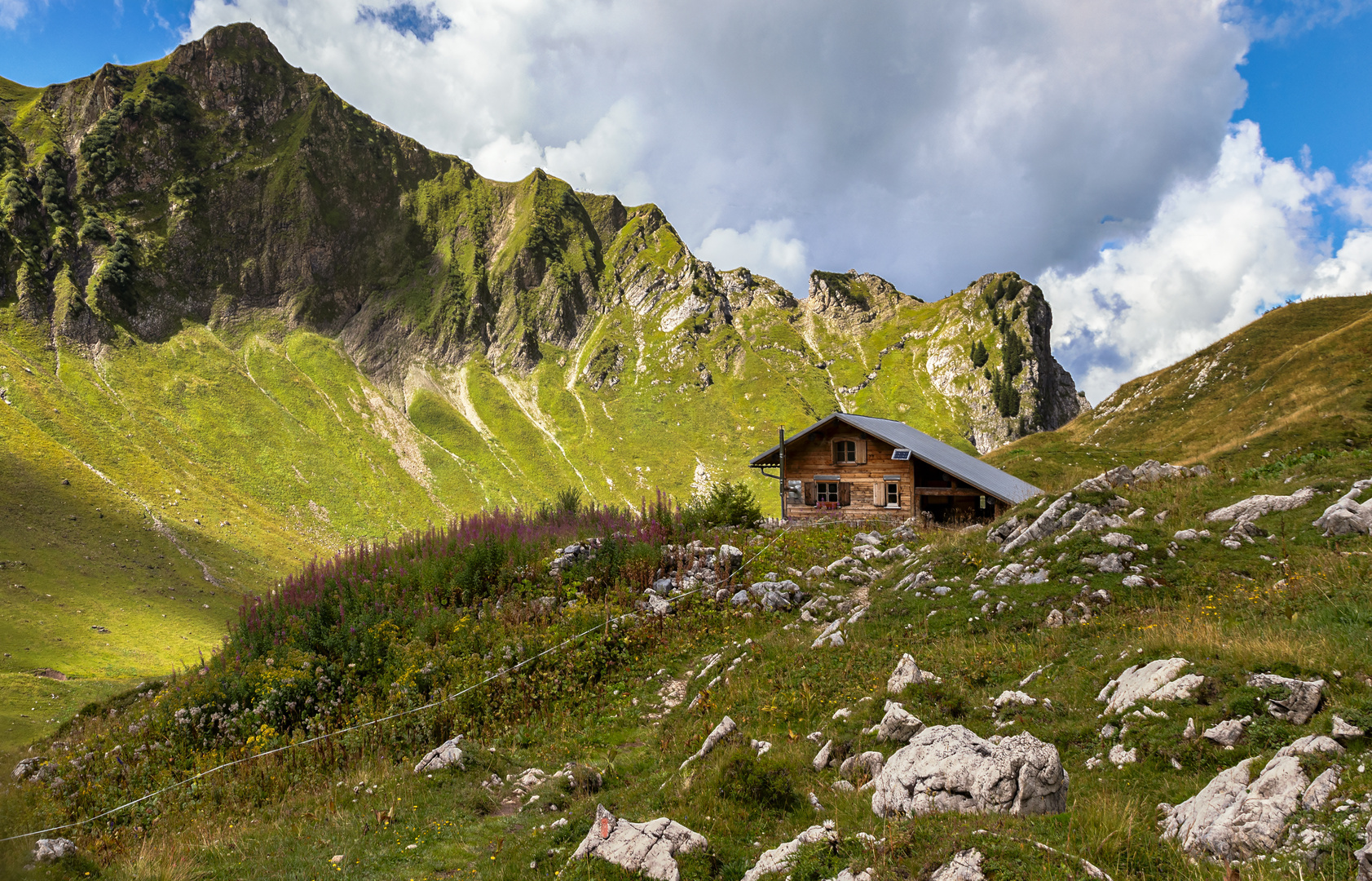 Hütte am Schrecksee im Allgäu