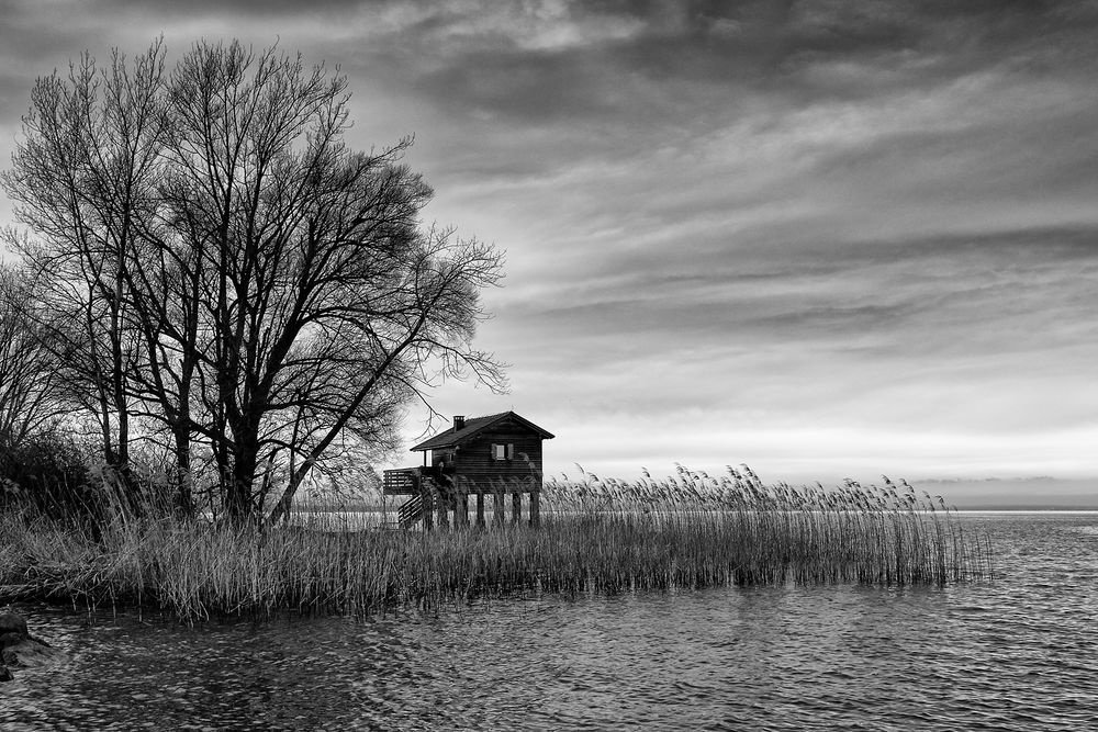 Hütte am See