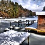 Hütte am Teich