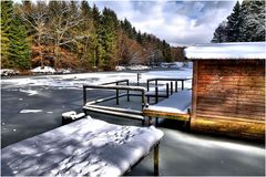 Hütte am Teich