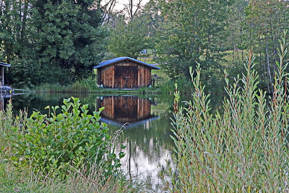 Hütte am Teich