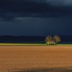  hütte im abendlicht