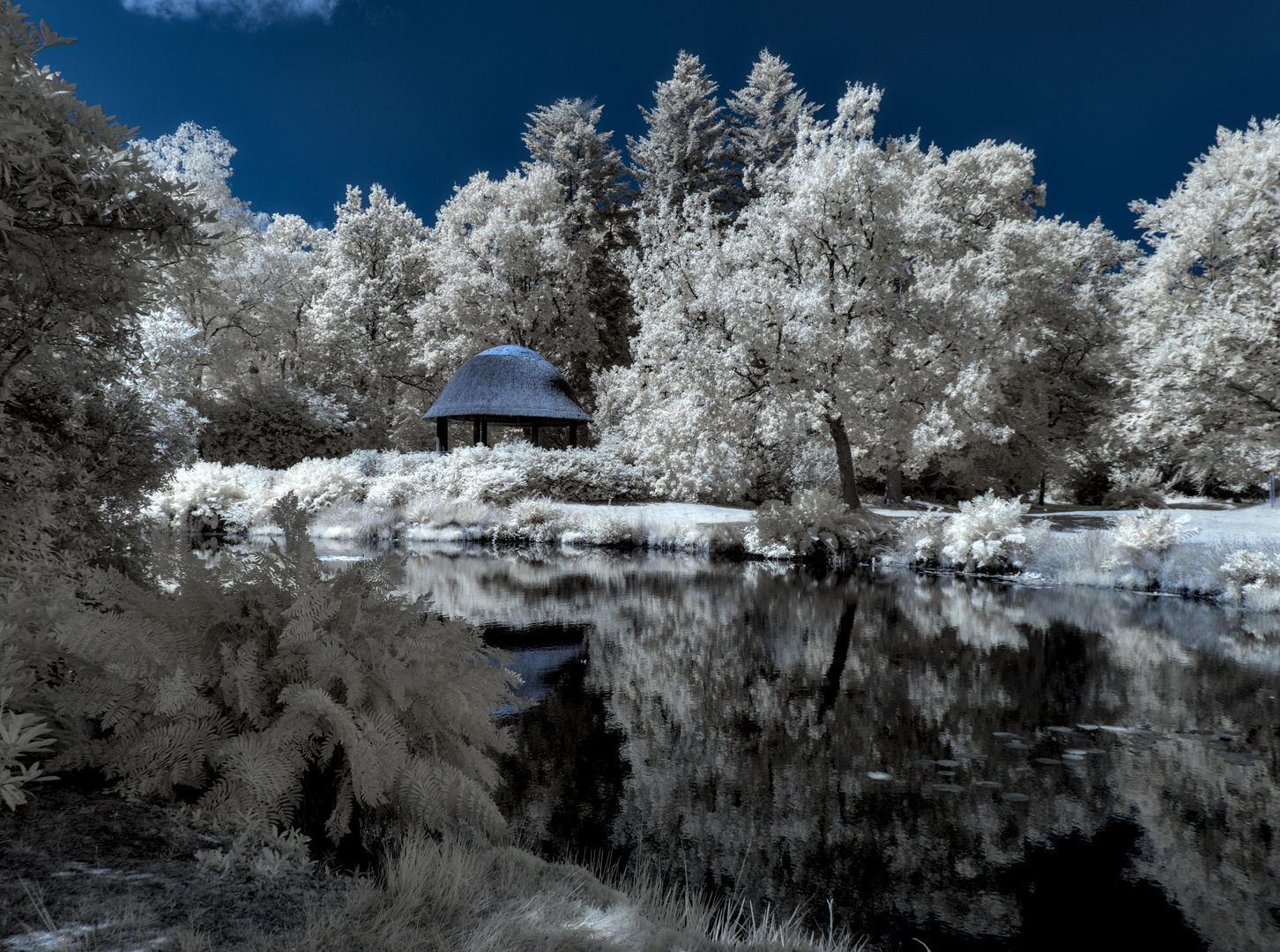 Hütte im Park