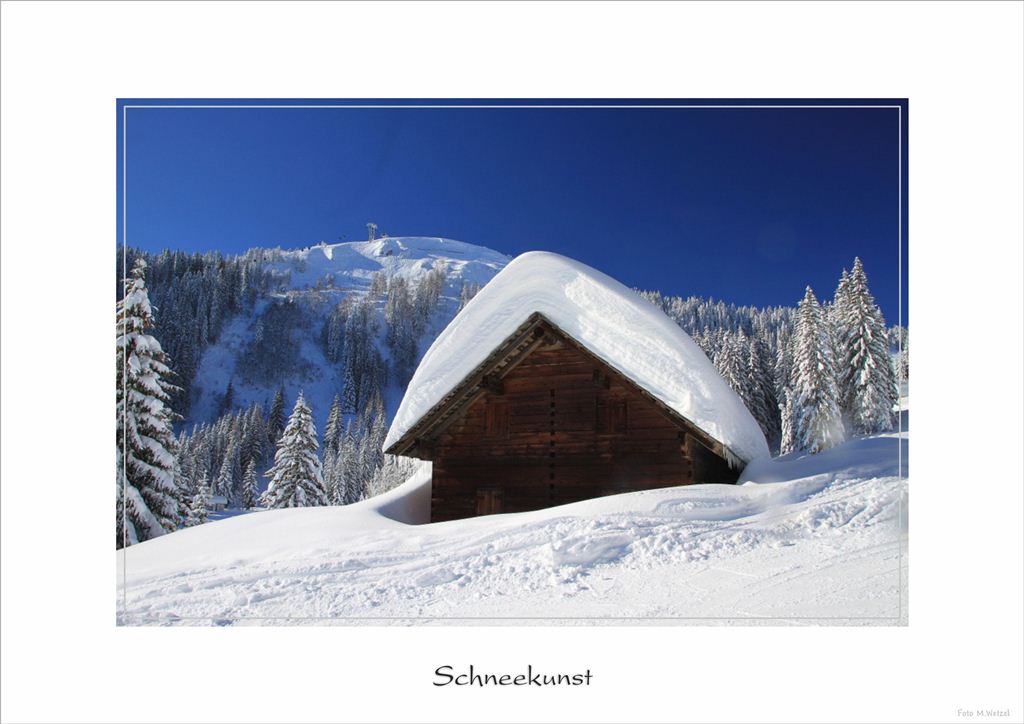 Hütte im Schnee