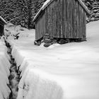 Hütte im Schnee