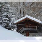 Hütte im Schnee