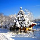 Hütte im Schnee