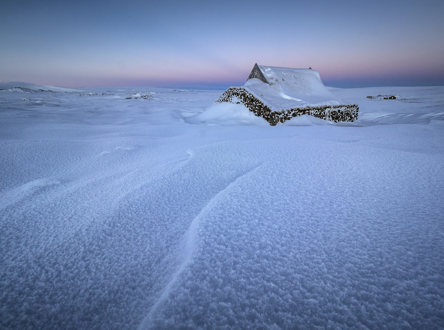 Hütte im Schnee