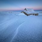 Hütte im Schnee