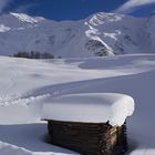 Hütte im Schnee