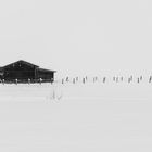 Hütte im Schnee