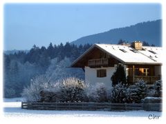 Hütte im Schnee