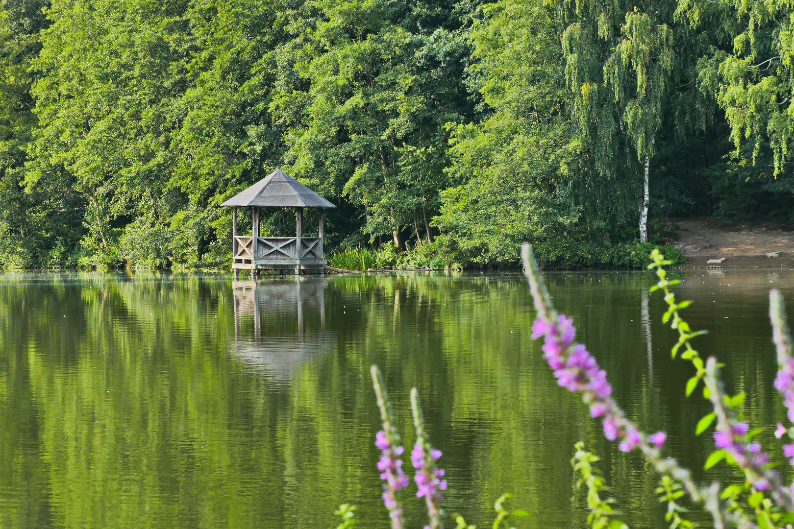 Hütte im See