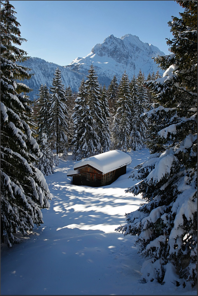 ~ Hütte im Winterwald ~