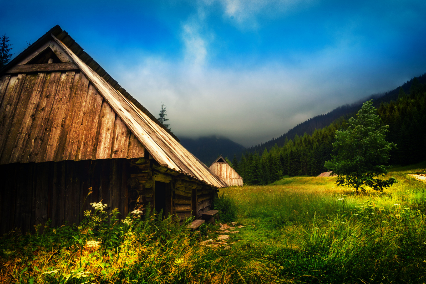 Hütte in den Bergen