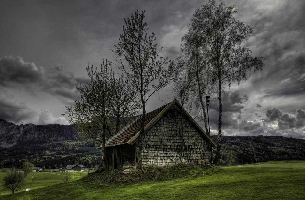 Hütte in den Bergen