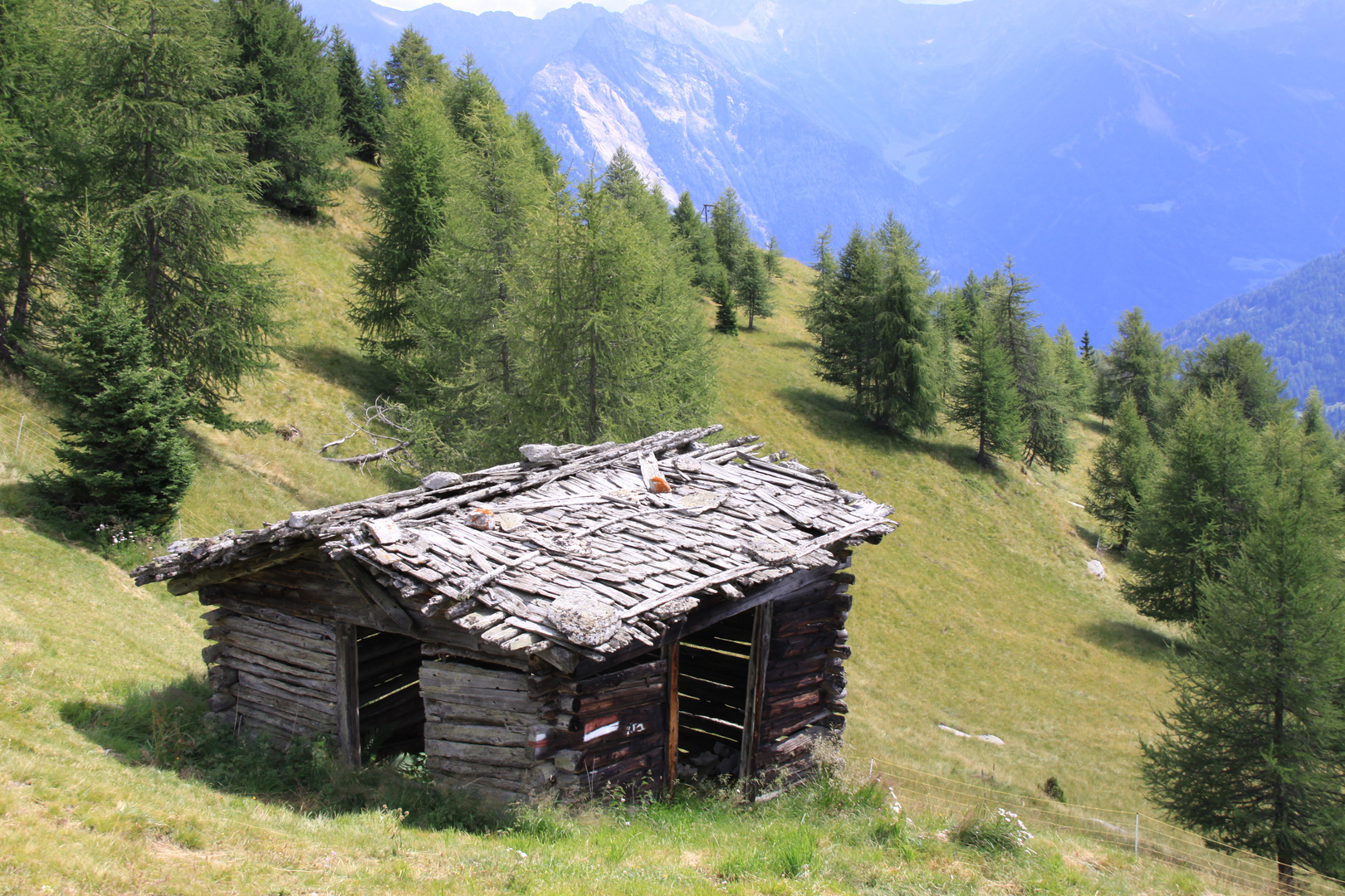 Hütte in den Bergen