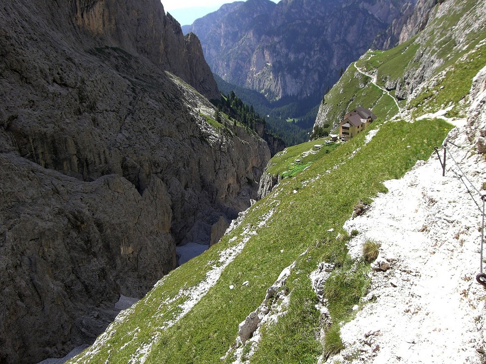 Hütte in Sicht