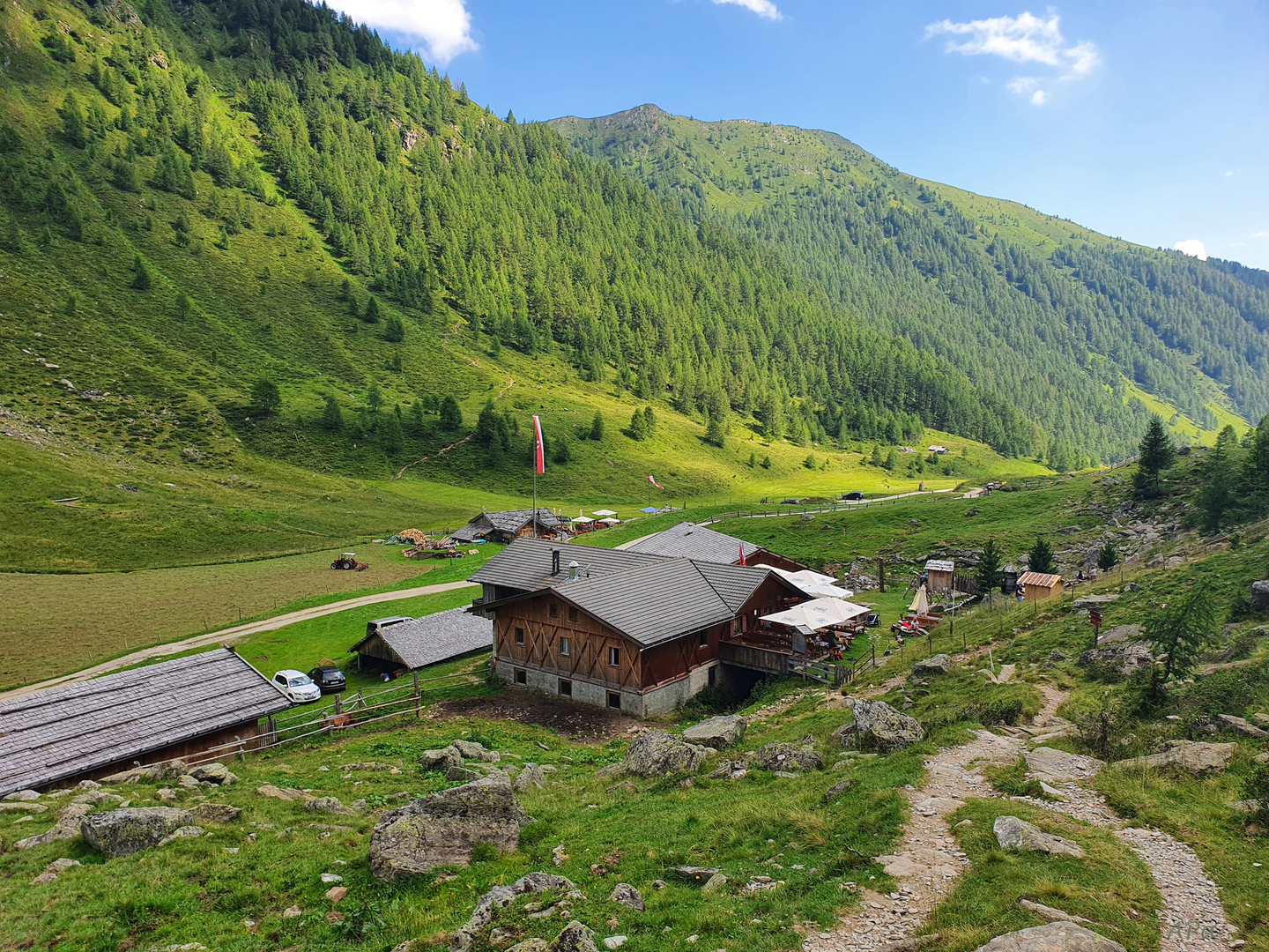 Hütte in Sicht