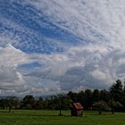 Hütte in Streuobstwiese