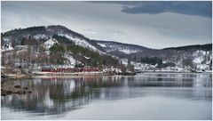 Hütten am Fjord