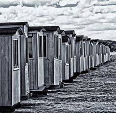 hütten am strand...