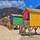 Hütten am Strand von Muizenberg