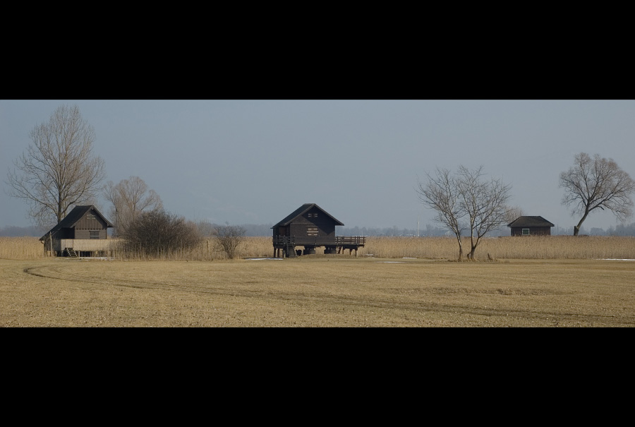 Hütten im Feld