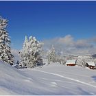 Hütten im Schnee