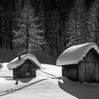 Hütten im Schnee