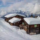 Hütten im Schnee