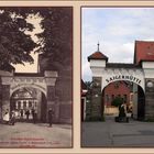 Hüttentor zur Saigerhütte Olbernhau/Grünthal um 1910 und heute