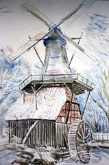 Hüvener Mühle im Winter