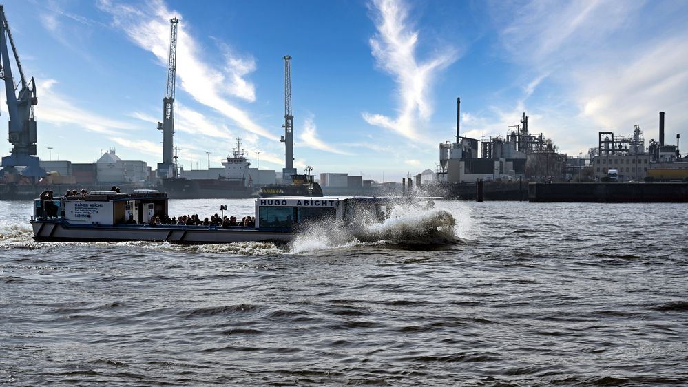 Hugo Abicht im Hamburger Hafen