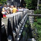 Hugo auf der Basteibrücke