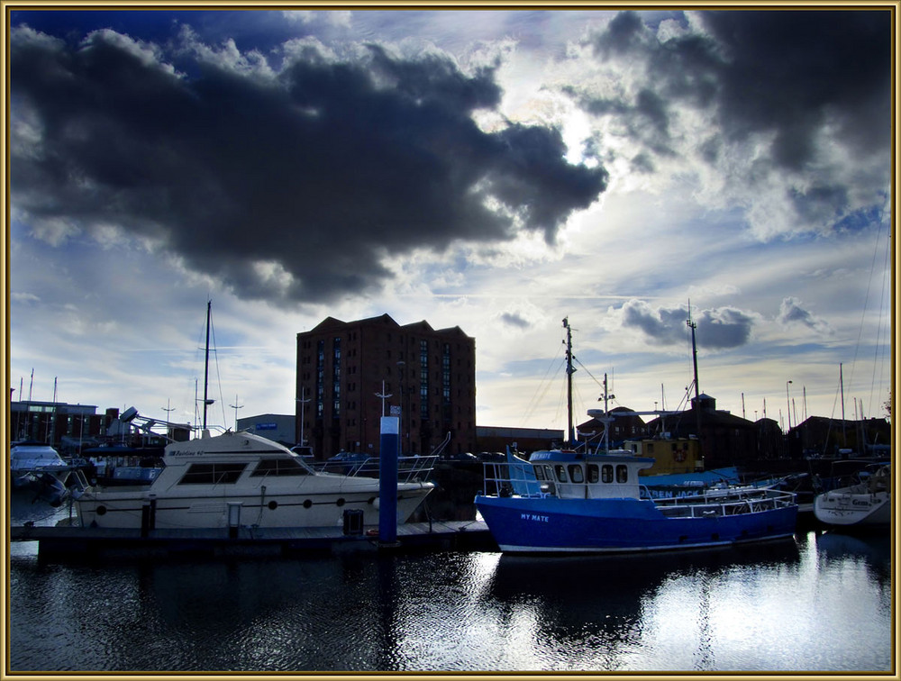 Hull Marina (once the town docks) under an October sky