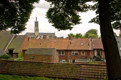 Hulst - View from Rampart with Basilica Sint-Willibrordus