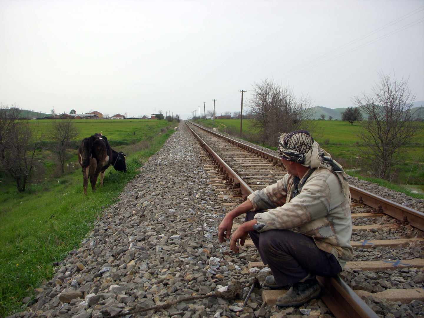 human and railway