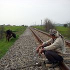 human and railway