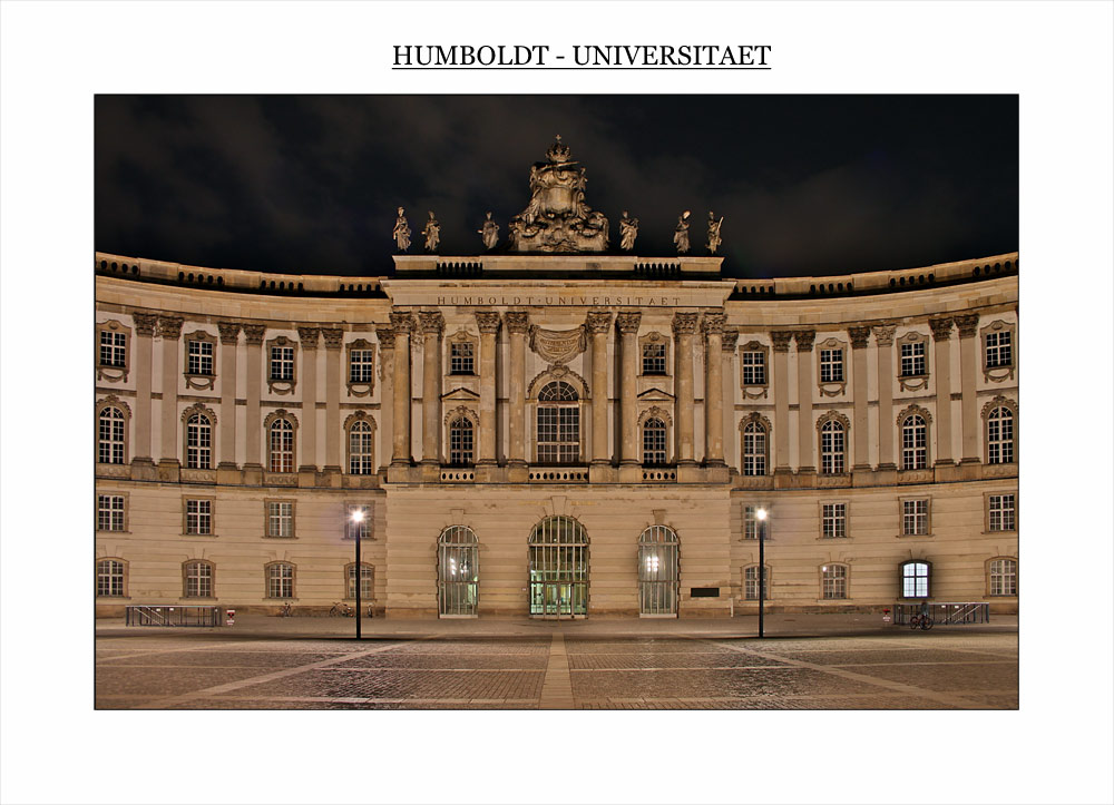 Humboldt Uni bei Nacht