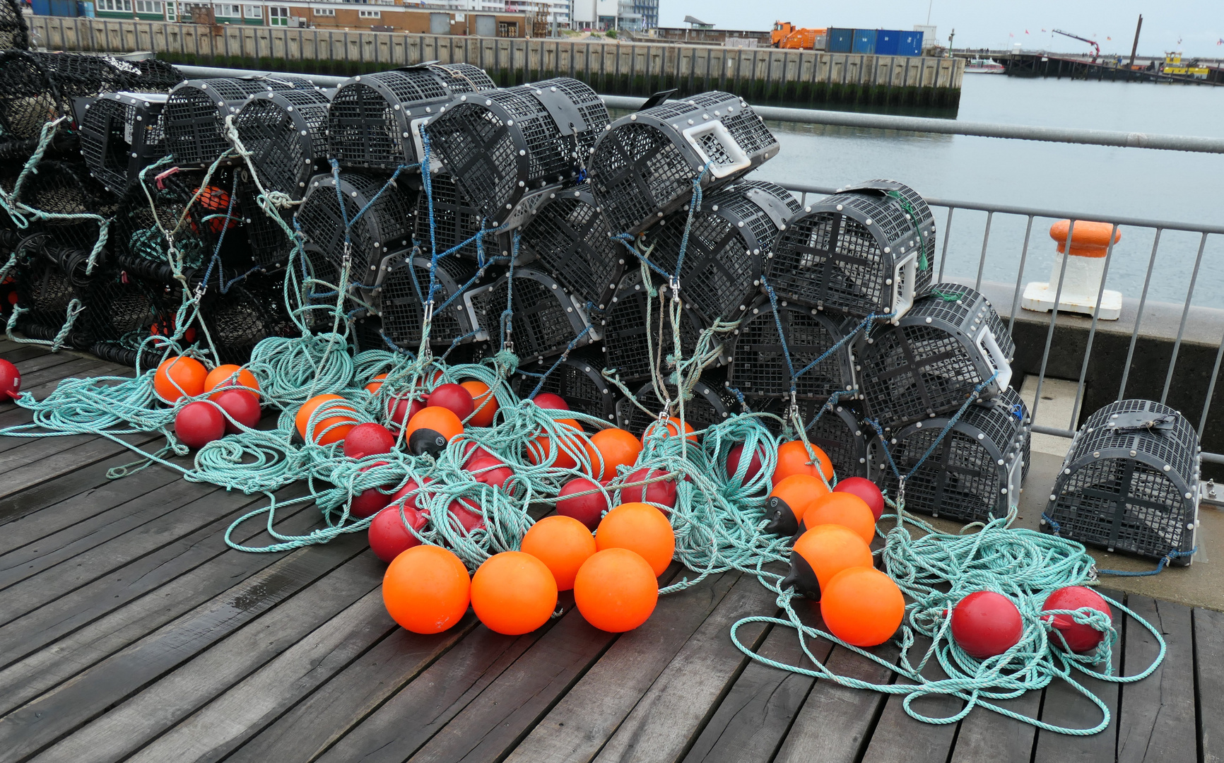 Hummerfangkörbe auf Helgoland