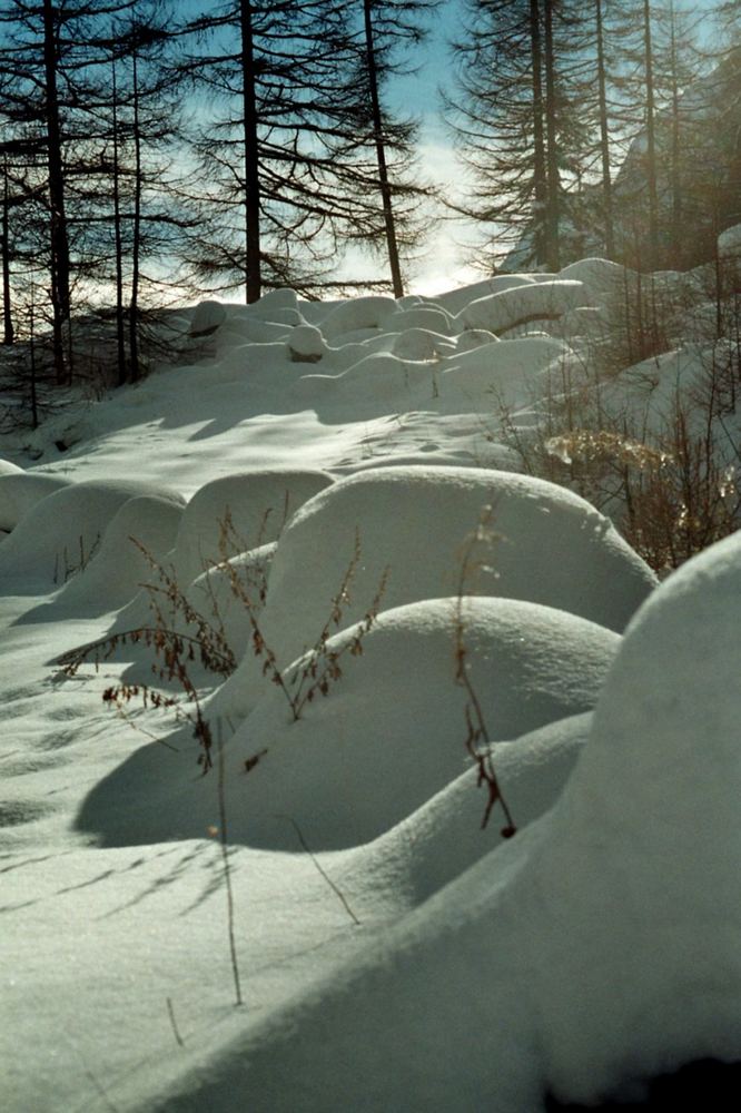 humps of snow