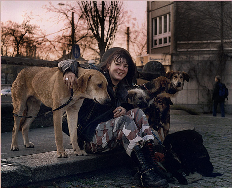 Hunde mit Punk>dame