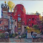 Hundertwasser-Haus im Herbstkleid