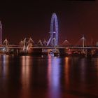 Hungerford Bridge - London Eye - by night