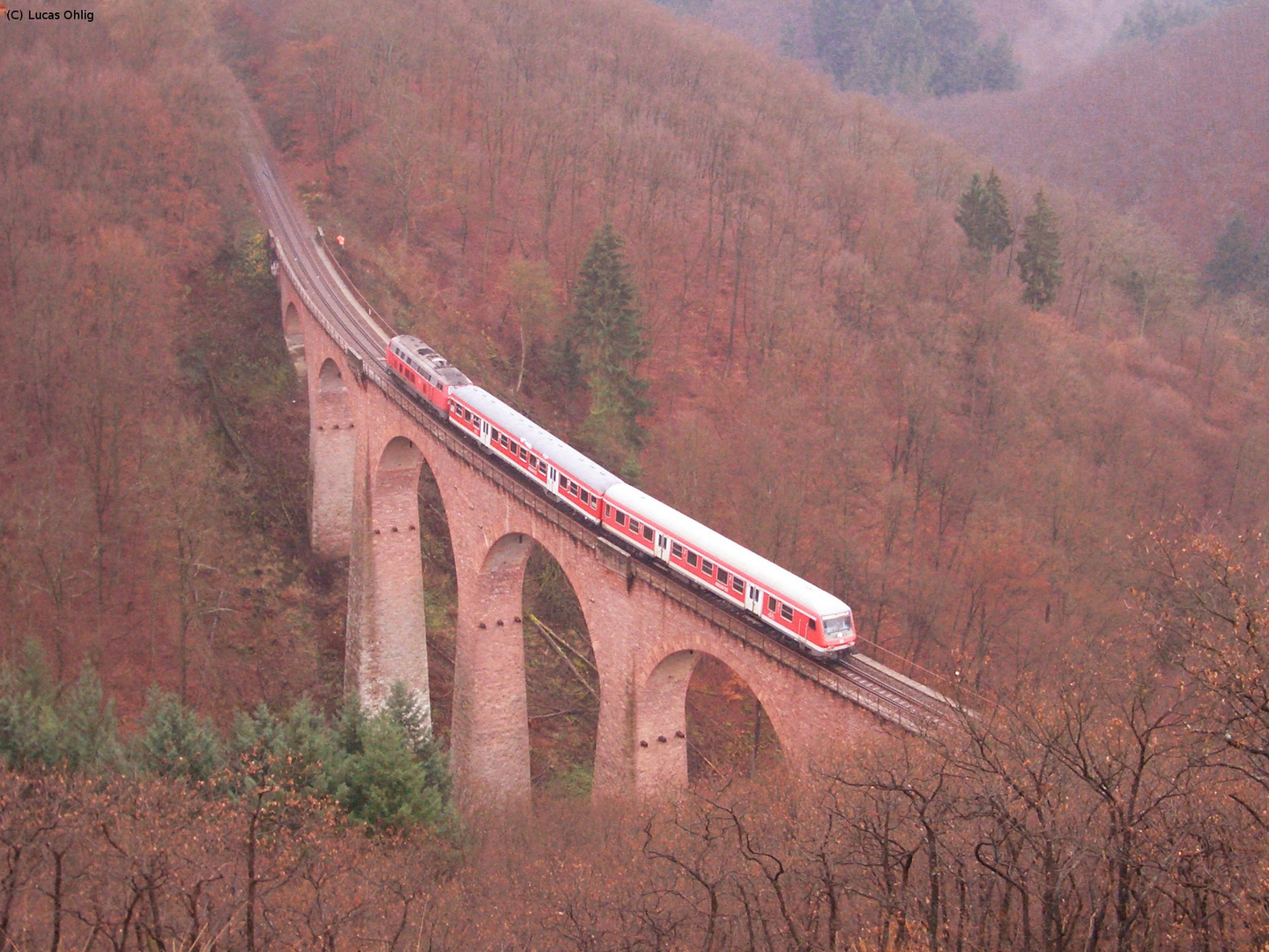 Hunsrückbahn auf dem Hubertusviadukt