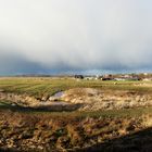 Husum am Deich/Die Regenfront kommt.