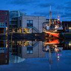 Husum Hafen bei Nacht