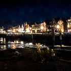 Husum, Hafen bei Nacht