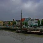 Husumer Hafen bei Ebbe